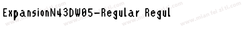ExpansionN43DW05-Regular Regula字体转换